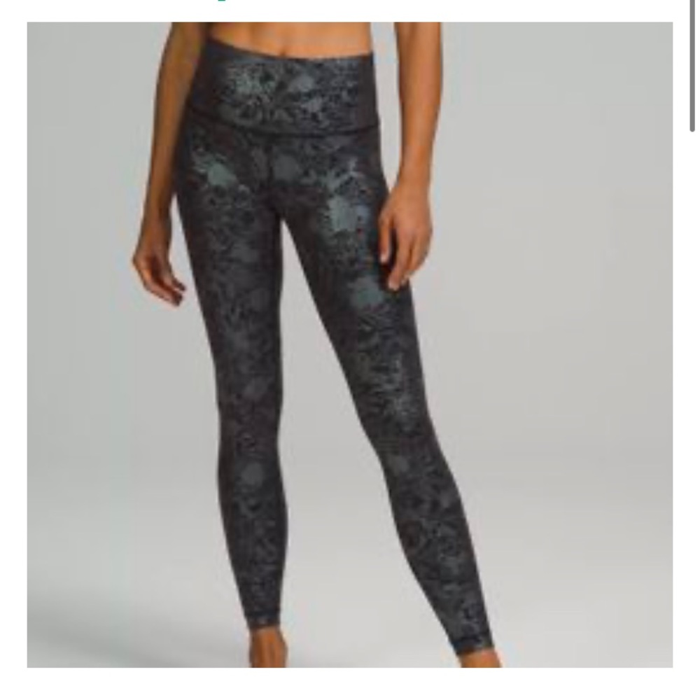 Lulu, black, iridescent leggings, like new